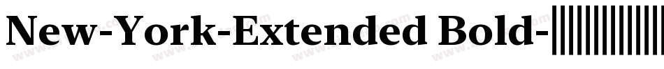 New-York-Extended Bold字体转换